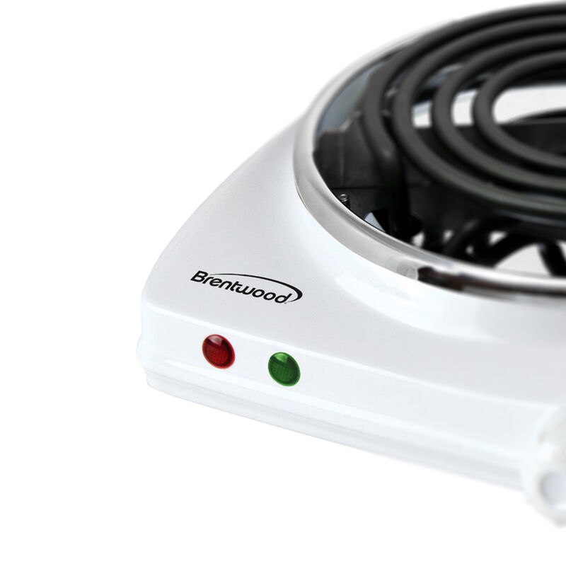 Brentwood Electric 1000W Single Burner (White)