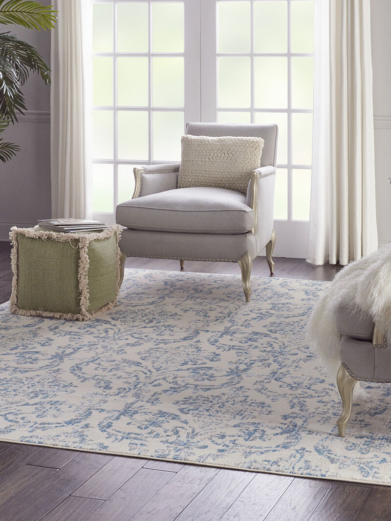 Jubilant JUB09 Ivory/Blue 7' x 10' Rug