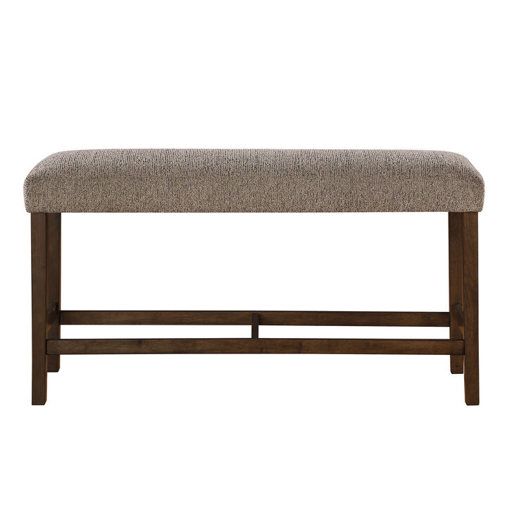 Brown Modern Bar Stool with Upholstered Seat