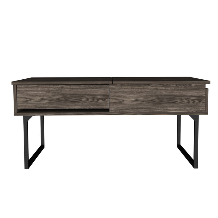 Lift Top Coffee Table With Drawer Vezu, Living Room, Dark Walnut