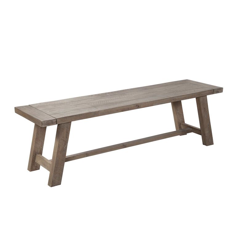 Alpine Furniture Newberry Bench, Weathered Natural image number 5