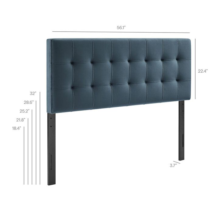 Lily Stain-Resistant Performance Velvet Full Size Headboard