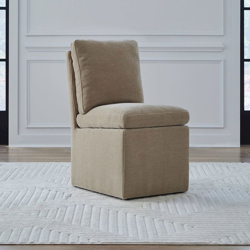 Liberty Furniture Accent Dining Chair with Castors - Squared Back - Ivory Upholstry image number 9