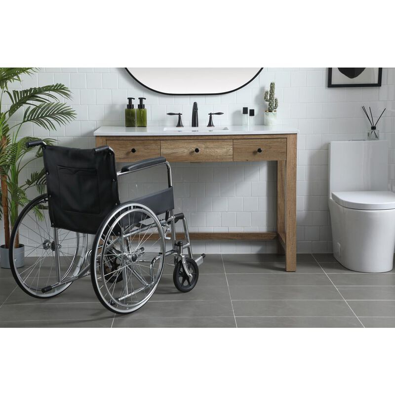 Elegant Kitchen and Bath 48 Inch ADA Compliant Bathroom Vanity In Natural Oak