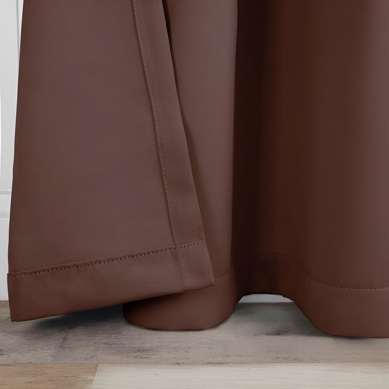 Set of 2 Blackout Curtains Rod Pocket Solid Room Darkening image number 2