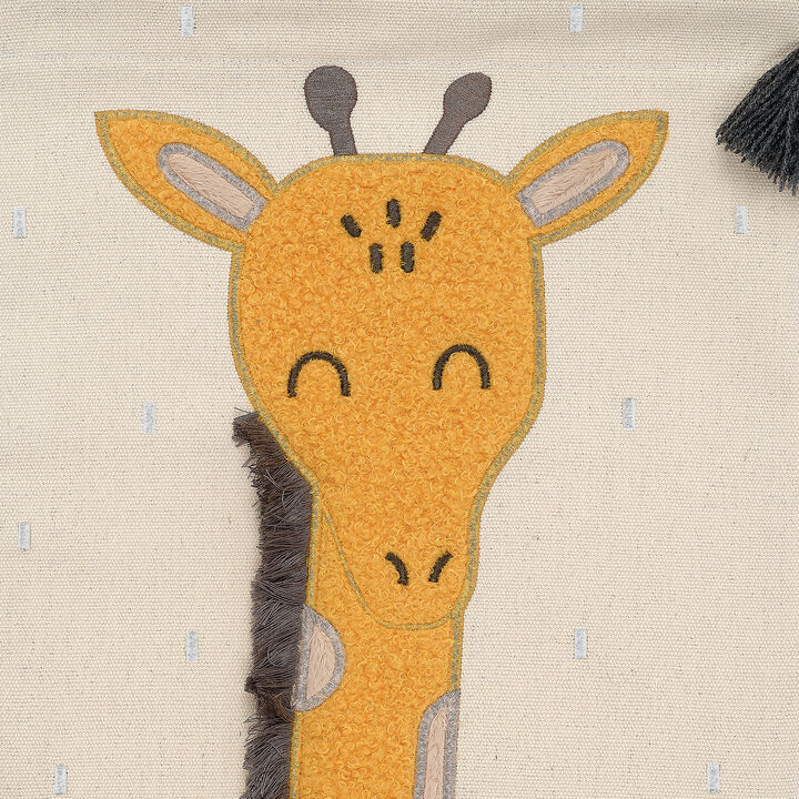 Lambs & Ivy Giraffe Canvas Banner Nursery Wall Art / Wall Hanging - Yellow