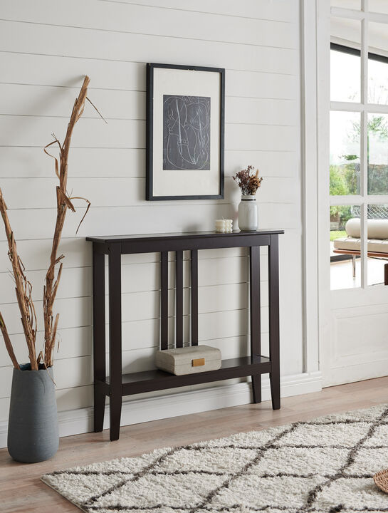Kings Brand Furniture Balfour Console Table – Durable Wood, Windsurfer Finish, Smooth Top & Lower Shelf