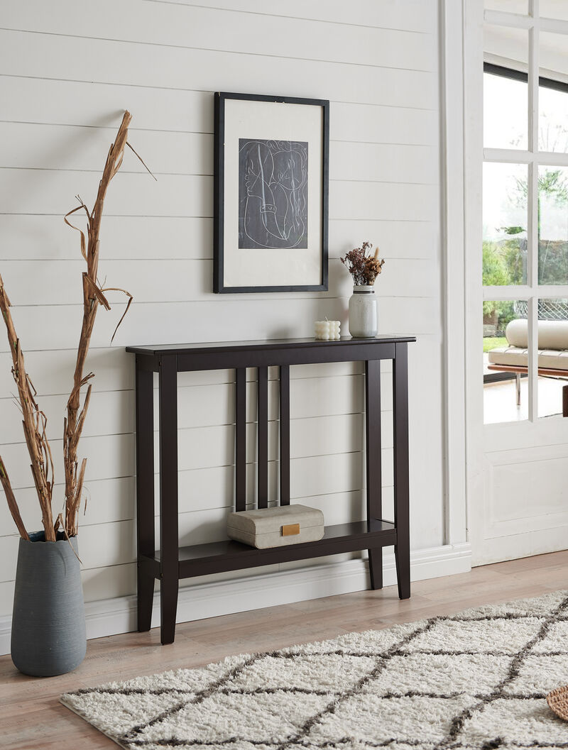 Kings Brand Furniture Balfour Console Table – Durable Wood, Windsurfer Finish, Smooth Top & Lower Shelf