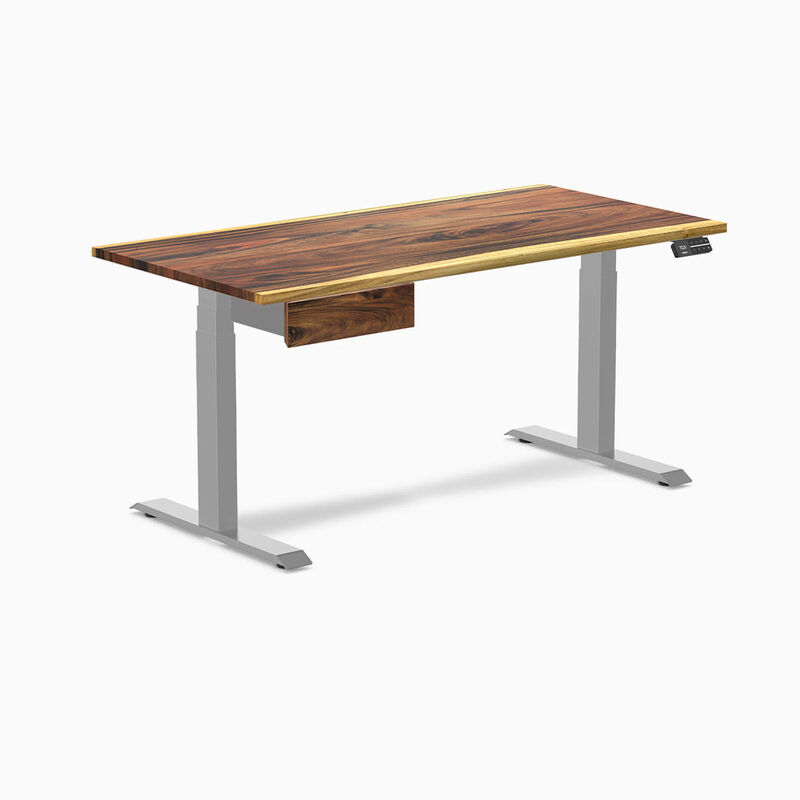 Desky Dual Hardwood Standing Desk With Drawer image number 0