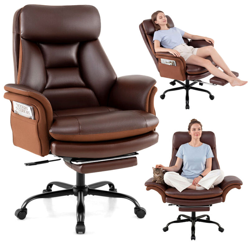 Ergonomic Faux Leather Office Chair for Big and Tall Users Home Office image number 4