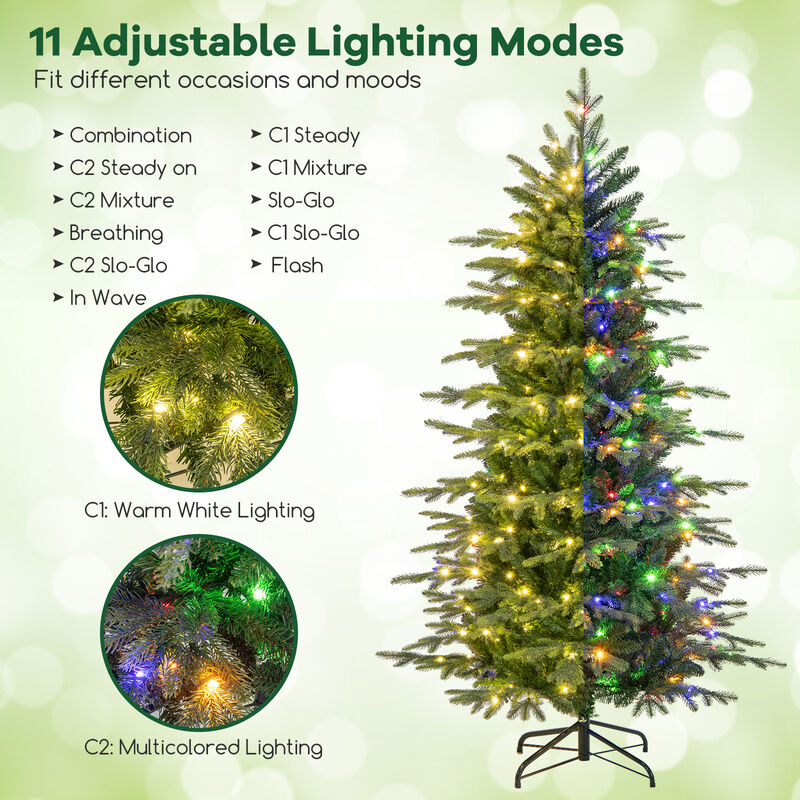 Pre-Lit Artificial Christmas Tree with Warm White LED Lights
