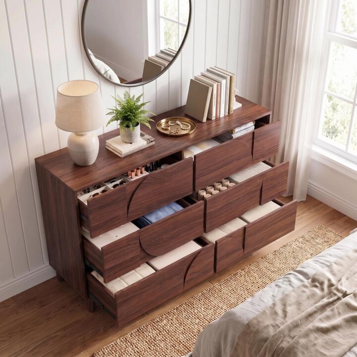 Crorn Mid Century 6-Drawer Dresser