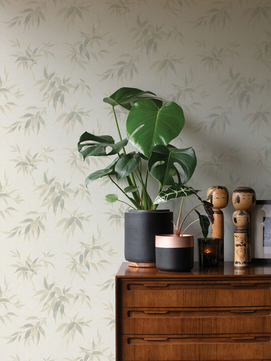 Minori White Leaves Wallpaper