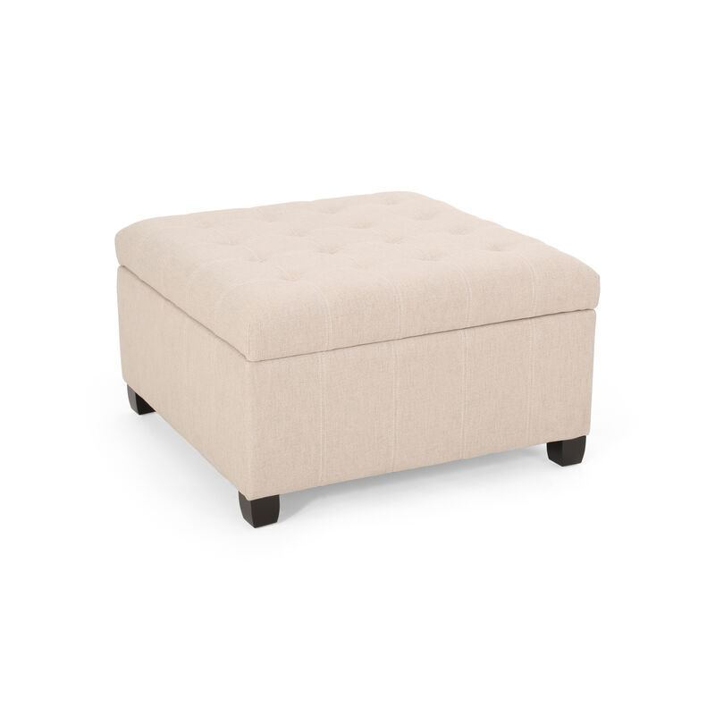 Streamdale Chic Waffle-Stitch Storage Ottoman Unclutter in Style image number 6