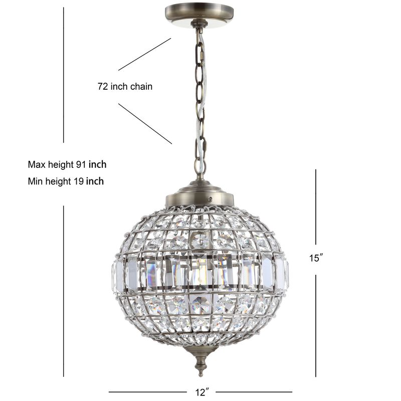 Georgina Crystal/Metal LED Pendant Pendant image number 2