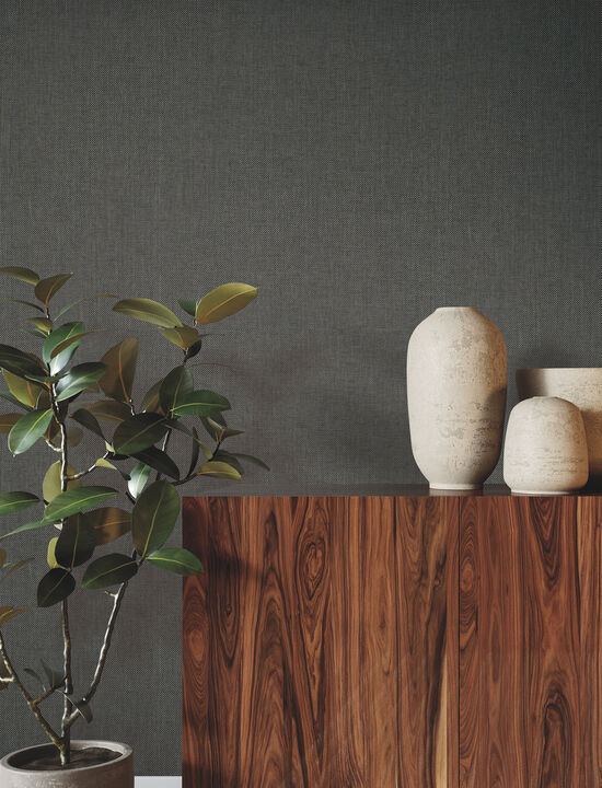 Check Paperweave Graphite Wallpaper