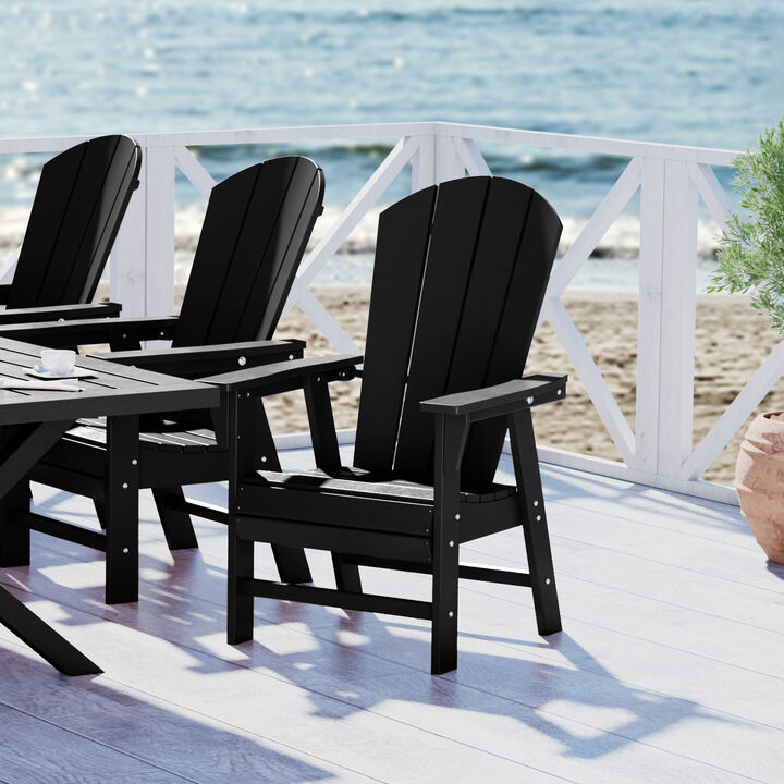 WestinTrends Malibu Outdoor Patio HDPE Plastic Adirondack Dining Chair