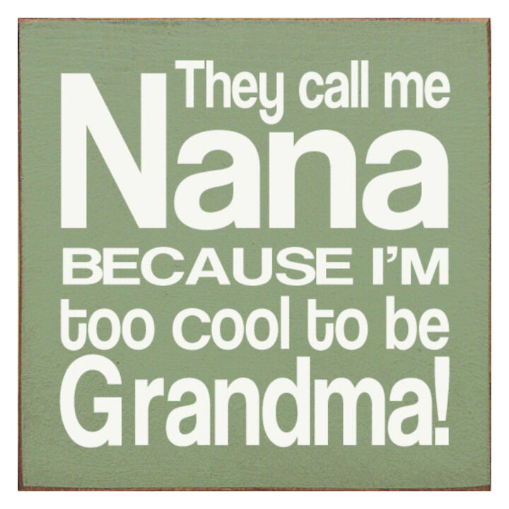 Funny Grandma and Nana Wooden Quote Sign for Wall or Shelf Display