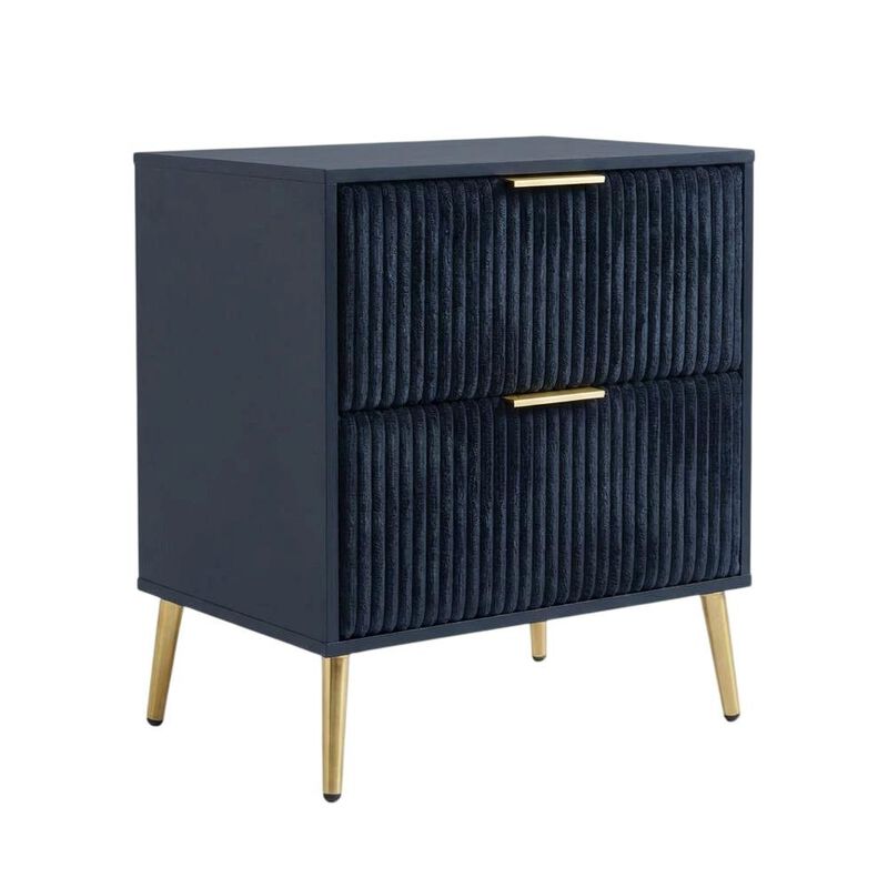 Nightstand with Modern Design and Center Drawer Glide Mechanism image number 0
