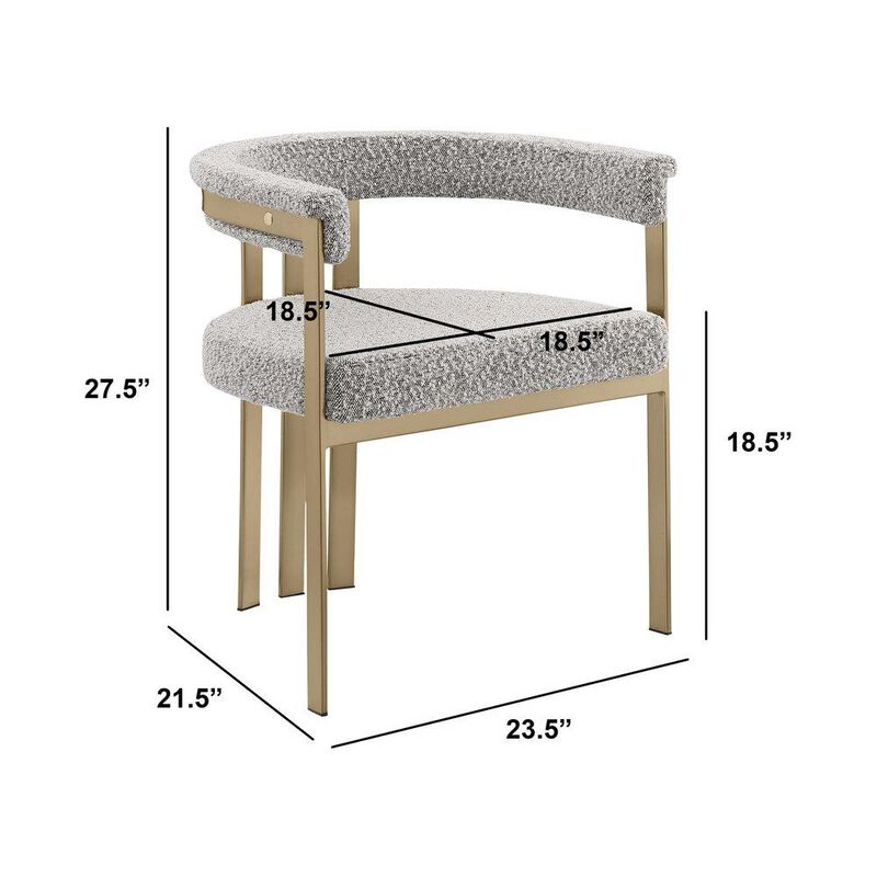 Glam gatsby Rich gray side chairs - Set of 2