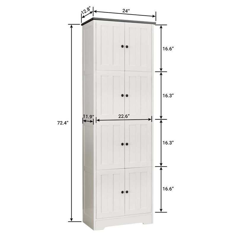 Streamdale 4-Door Tall Storage Cabinet for Various Rooms