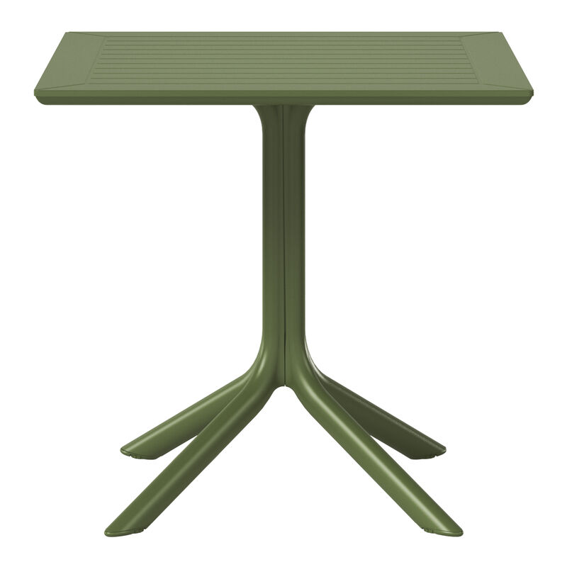 WestinTrends 31.5" Square Outdoor Plastic Resin Patio Dining Table for 4 image number 0