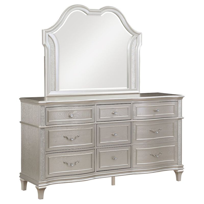 Coaster Co. of America Evangeline 9-drawer Dresser with Mirror Silver Oak image number 0
