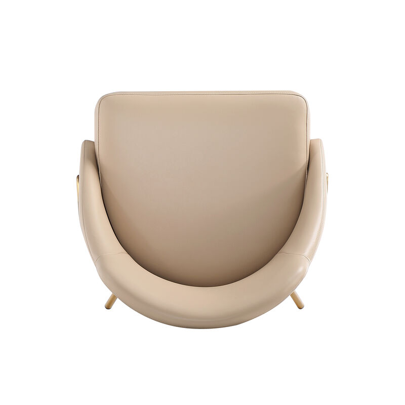 Gracie Dining Chair in Tan and Gold