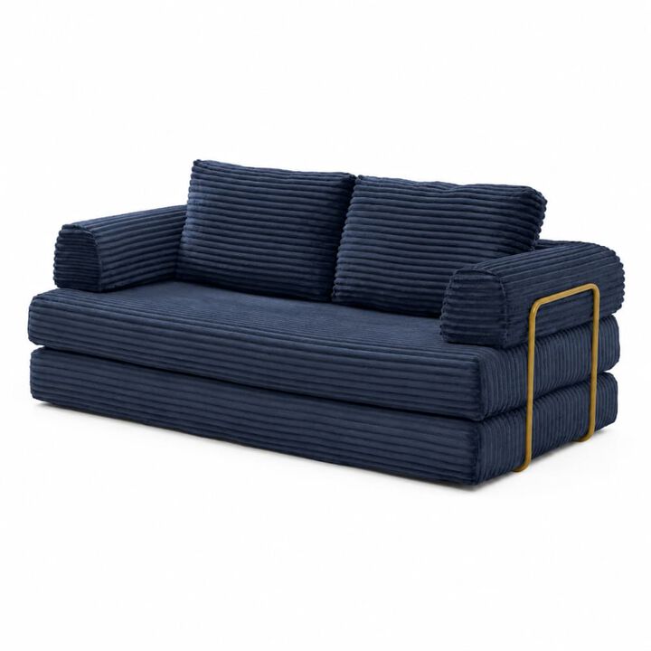 GOODSILO Convertible Multi-Functional Folding Floor Couch Futon Sleeper Sofa Bed with Included Pillows for Living Room, Bedroom, Lounging and Guest Accommodation