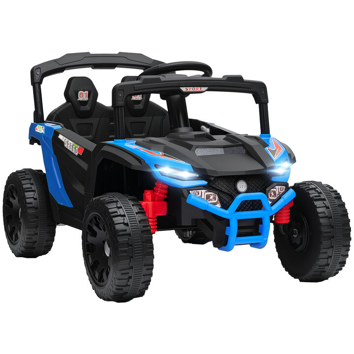 BreeBe 12V Kids Ride On Truck, Battery Powered Electric UTV Vehicle with Rear Suspension, Remote Control