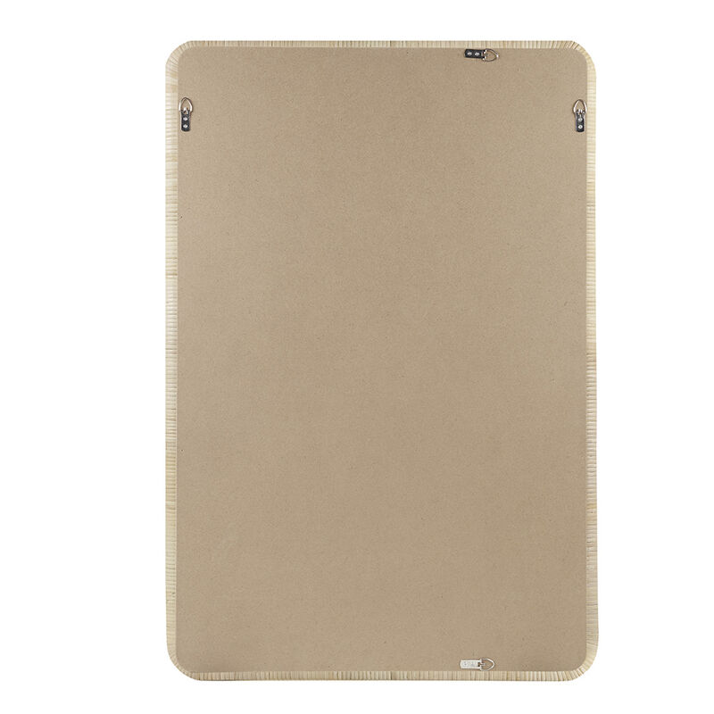 Gracie Mills Janell Serenity Reflected Natural Rattan Rectangle Wall Mirror image number 1