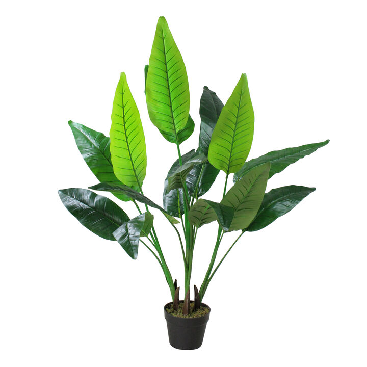 51" Green and Black Traveller's Artificial Tree Pot