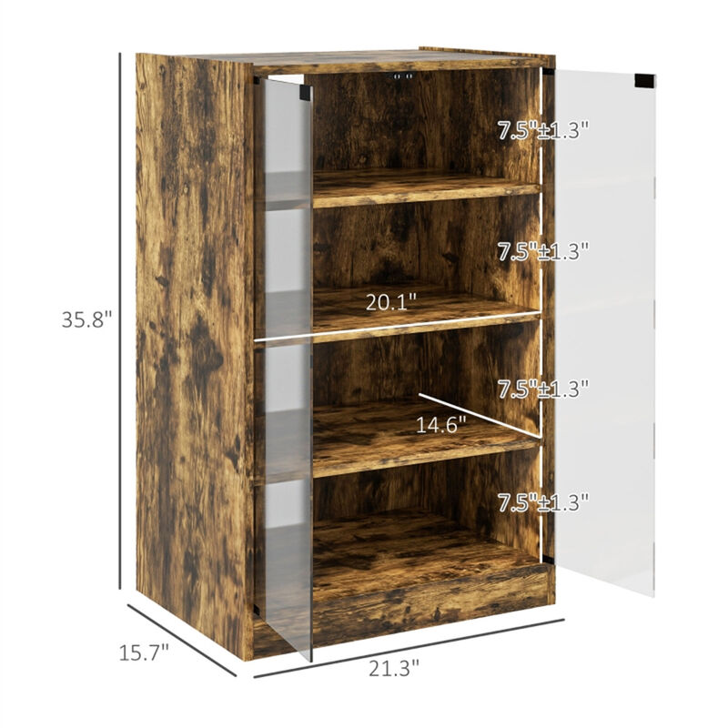Storage Cabinet with Glass Display &ndash; Multi-Purpose Organizer for Home & Office image number 2