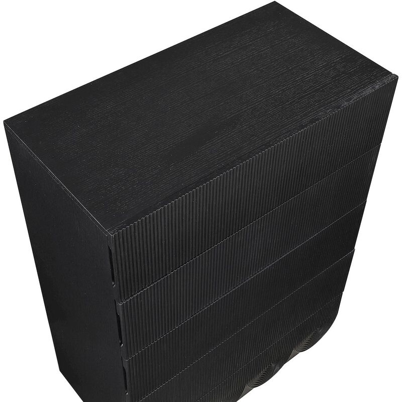 Meridian Furniture Scallop Black Chest