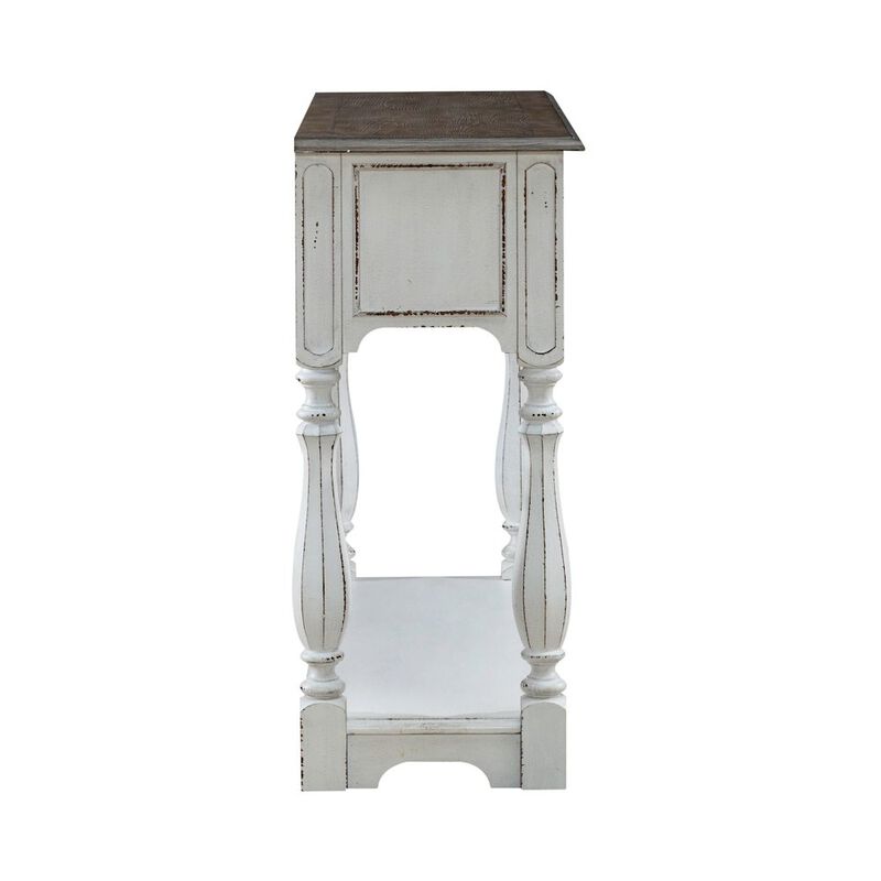 Liberty Furniture Manor 42 Inch Hall Console Table  Storage - Antique White & Weathered Bark image number 3