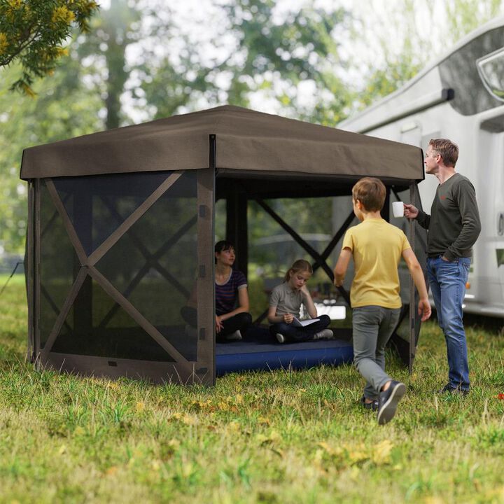 Hivvago Hexagon 12x12 Pop Up Canopy Shelter