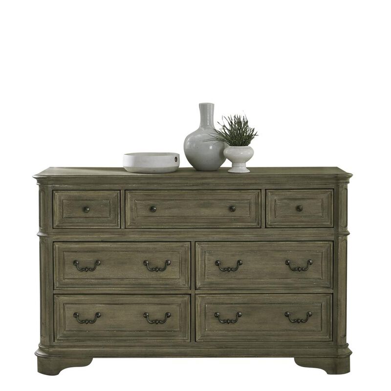 Liberty Furniture Magnolia Manor 7 Drawer Dresser in Weathered Bisque image number 0