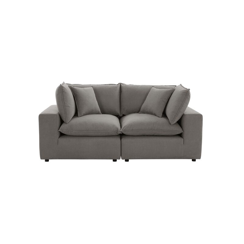 TOV Furniture Cali Slate Upholstered Modular Loveseat image number 0