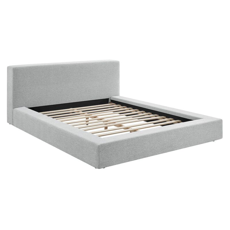 Luma Chenille Upholstered Queen Platform Bed Frame image number 3