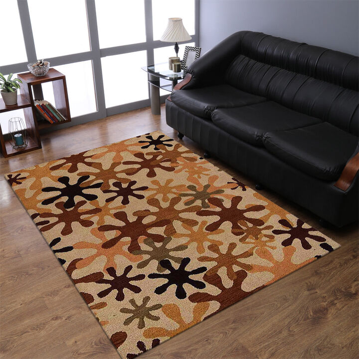 RUGSOTIC CARPETS HAND TUFTED WOOL ECO-FRIENDLY AREA RUGS  - Rectangle Shape, Size, Contemporary Modern Design, High Pile Thick Handmade Area Rugs for Living Room, Bed Room (K00699)