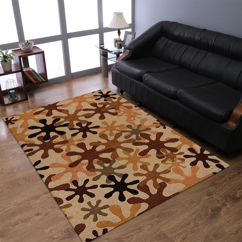RUGSOTIC CARPETS HAND TUFTED WOOL ECO-FRIENDLY AREA RUGS  - Rectangle Shape, Size, Contemporary Modern Design, High Pile Thick Handmade Area Rugs for Living Room, Bed Room (K00699) image number 1