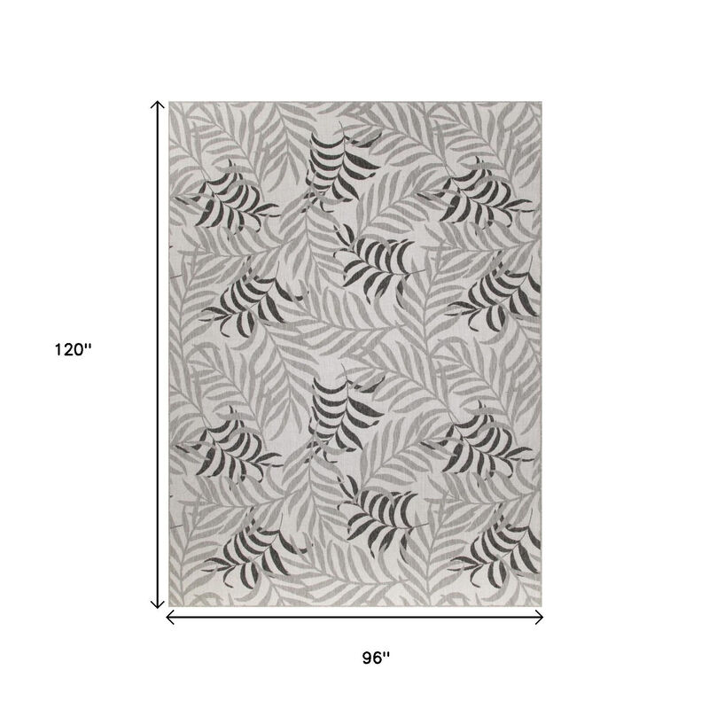 HomeRoots Palm Leaf Indoor Outdoor Area Rug image number 3