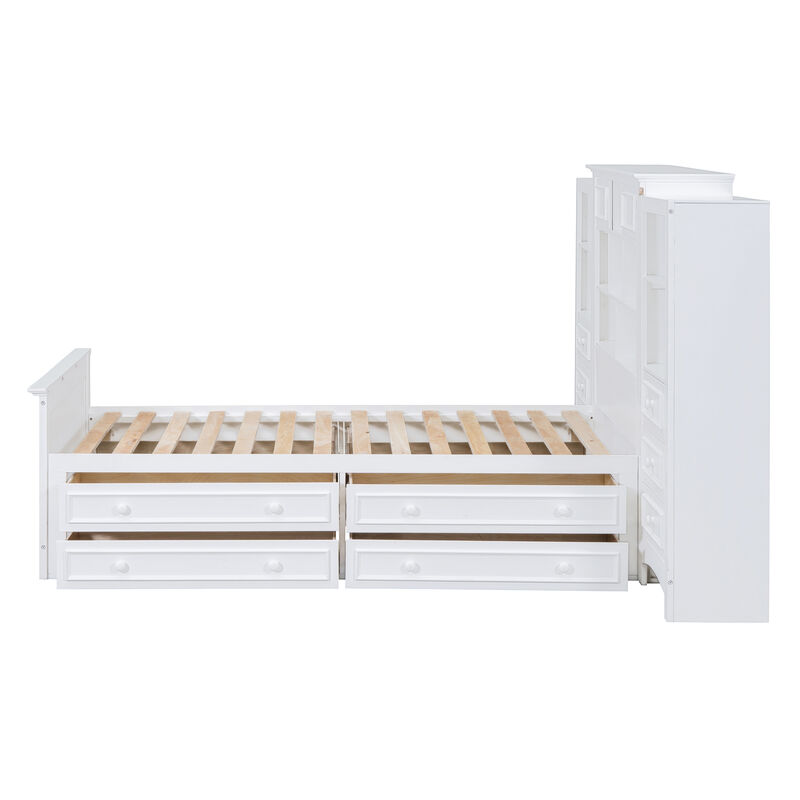 Merax Platform Bed with Storage Headboard image number 6