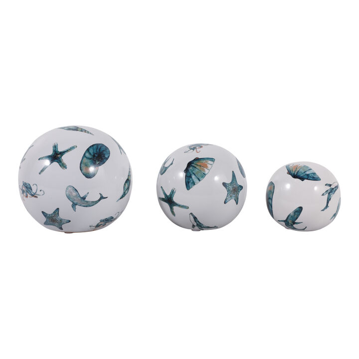 S/3 Coastal Icons Orbs