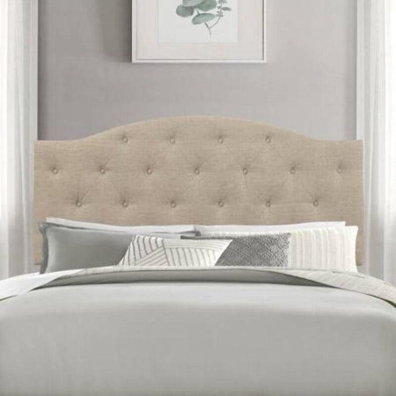 Twin Size Fabric Upholstered Button-Tufted Adjustable Height Headboard for Customizable Bedroom Style