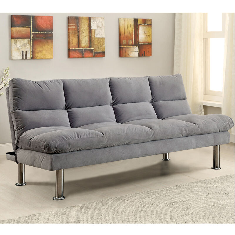 Saratoga Gray Futon Sofa With Contemporary Style image number 5