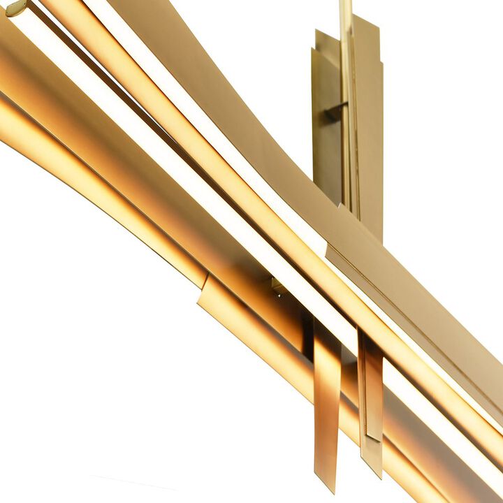 CWI Lighting Solara Integrated LED Brass Chandelier