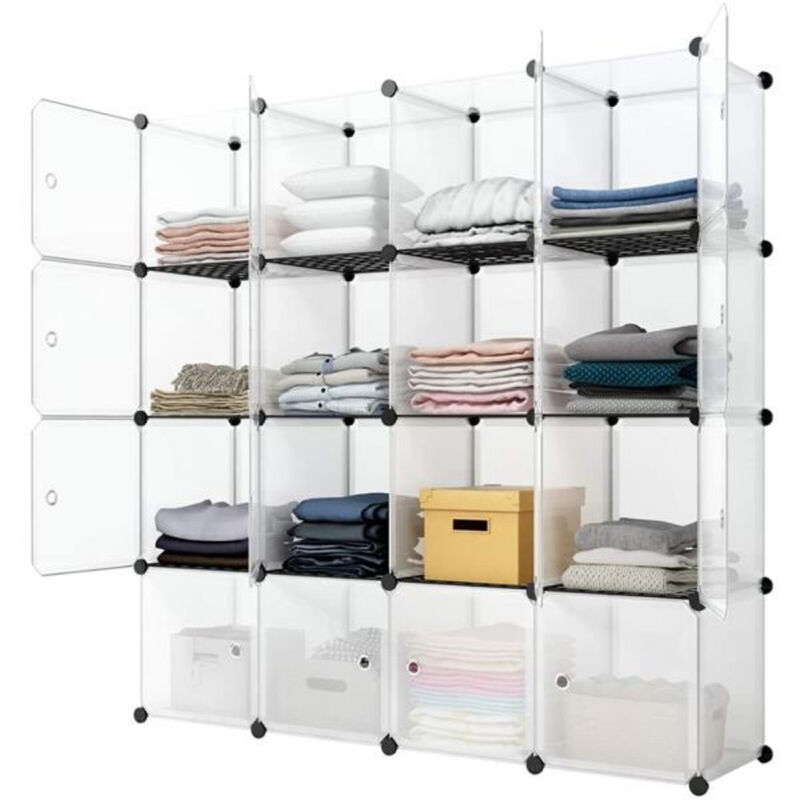 Stackable Cube Storage Shelving Unit, Bookcase Organizer for Closet, Books, and Toys