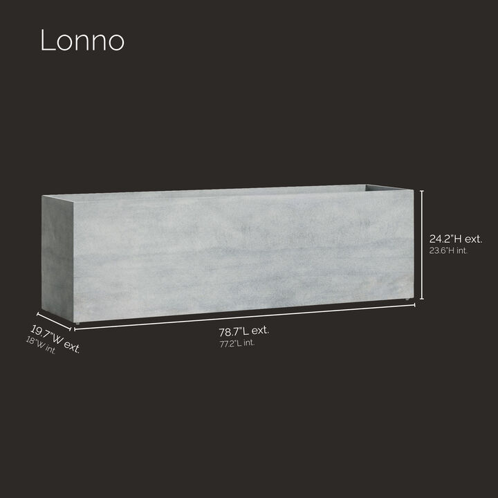 COSAPOTS Lonno Long Rectangular Planter - Fiberglass Indoor/Outdoor and Weather-Resistant Extra Large Planter
