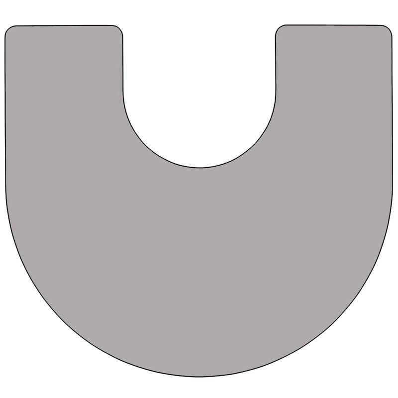 Flash Furniture Wren 60''W x 66''L Horseshoe Grey Thermal Laminate Activity Table - Height Adjustable Short Legs